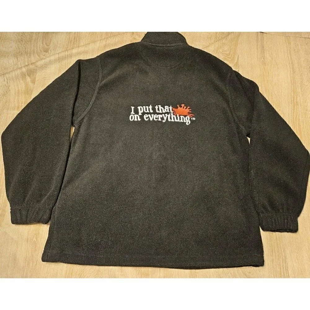 Franks Red Hot Black Fleece Jacket Sz S Mens I Put That # On Everything